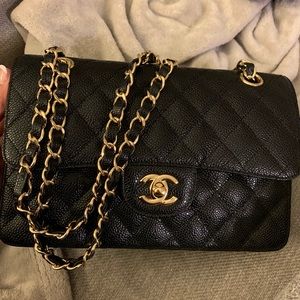Chanel Flap Bag, caviar leather, very good quality